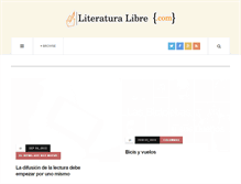 Tablet Screenshot of literaturalibre.com